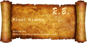 Riedl Bianka névjegykártya